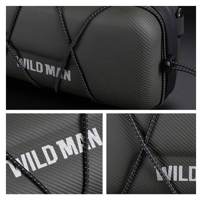 Sacoche de guidon WILD MAN vélo étanche 2 L noire