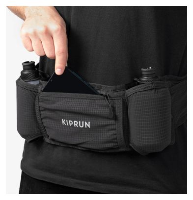 Kiprun 500 2x250ml Black Running Hydration Belt