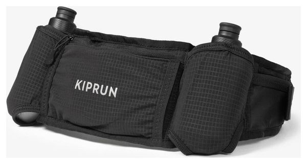 Kiprun 500 2x250ml Black Running Hydration Belt