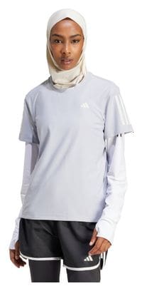 adidas Own The Run Kurzarm Trikot Grau Damen