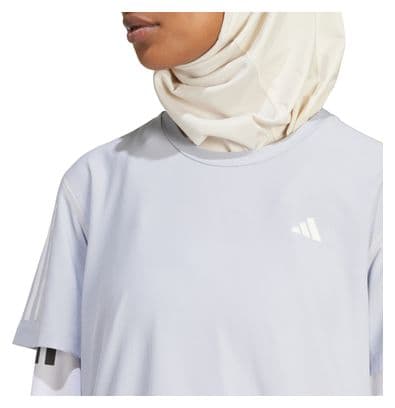 Maillot manches courtes adidas Own The Run Gris Femme