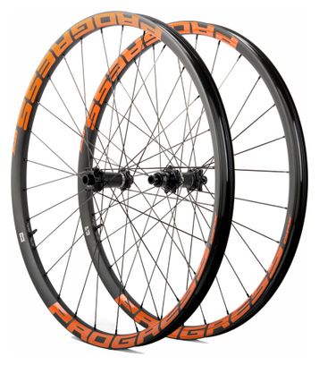 Paire de roues Progress GPX Nexo 29" Orange | Boost 15x110/12x148 mm | 6 Trous