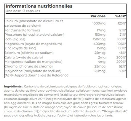 Multi Mineral Complex (100 Caps) - Biotech Usa -  Multiminéraux