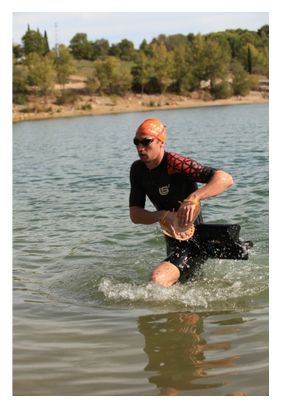 Mako LS3 Swimrun-Neoprenanzug Schwarz/Rot/Weiß für Herren