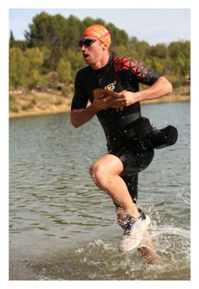 Mako LS3 Swimrun-Neoprenanzug Schwarz/Rot/Weiß für Herren