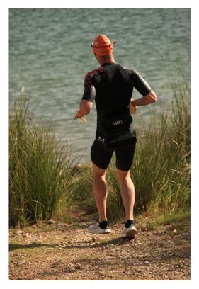 Mako LS3 Swimrun-Neoprenanzug Schwarz/Rot/Weiß für Herren