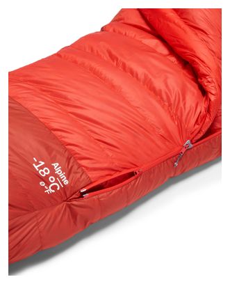 RAB Alpine-18°C-slaapzak - rood