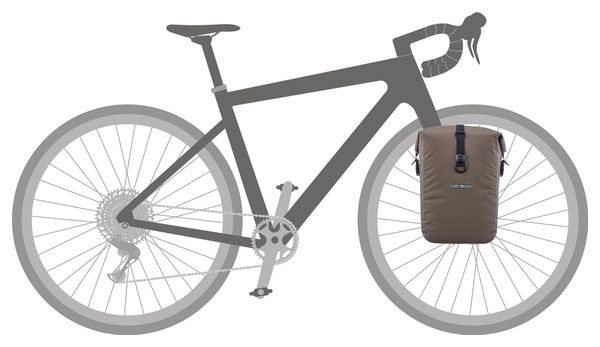 Ortlieb Gravel-Pack 14,5 L QL2.2 Bolsa para bicicleta Gris arena oscuro Beige