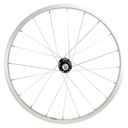 ROUE VTT 20  AV ECROU AXE PLEIN JANTE ARGENT MACH1 M110. MOYEU ALU 28T