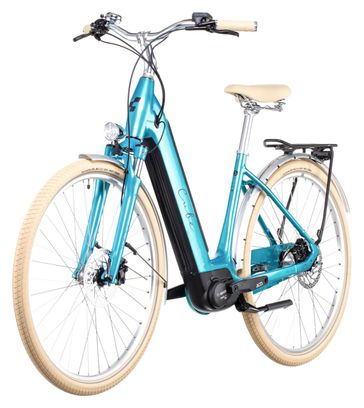 Cube Ella Cruise Hybrid 500 Easy Entry Bicicleta eléctrica de ciudad Shimano Nexus 7S 500 Wh 700 mm Azul aguamarina 2022