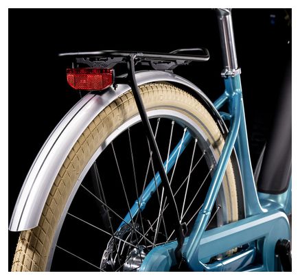 Cube Ella Cruise Hybrid 500 Easy Entry Bicicleta eléctrica de ciudad Shimano Nexus 7S 500 Wh 700 mm Azul aguamarina 2022