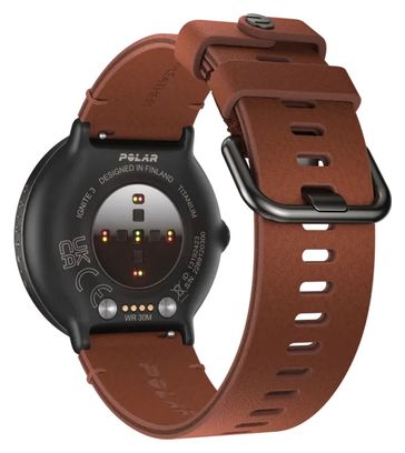 Reloj GPS Polar Ignite 3 Titanio Marrón bronceado (correa de piel + correa de silicona)