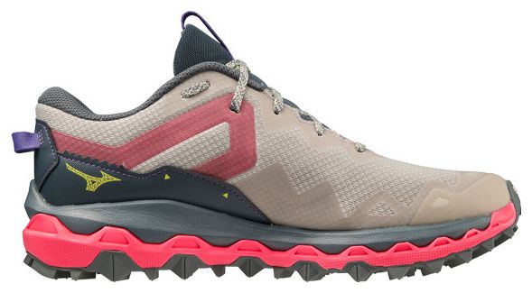 Mizuno Women's Wave Mujin 9 Grey Pink Trail Running Shoes