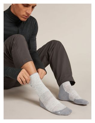 Calcetines Icebreaker Hike+ Crew Light Gris para hombre