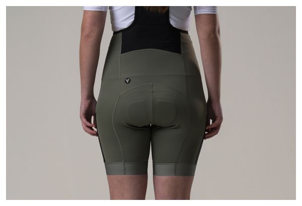LeBram Women's Short Off-Road Cargo Cycling Shorts in Khaki Green