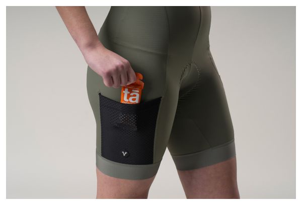 LeBram Women's Short Off-Road Cargo Cycling Shorts in Khaki Green