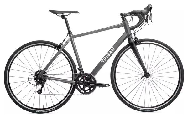 Vélo de Route TRIBAN Cyclotourisme RC 120 Shimano 8V Gris Abyss