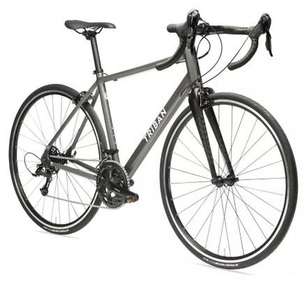 Vélo de Route TRIBAN Cyclotourisme RC 120 Shimano 8V Gris Abyss