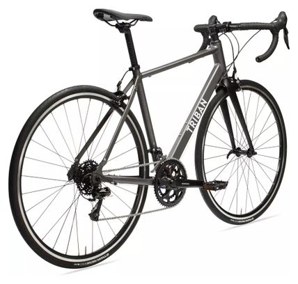 Vélo de Route TRIBAN Cyclotourisme RC 120 Shimano 8V Gris Abyss