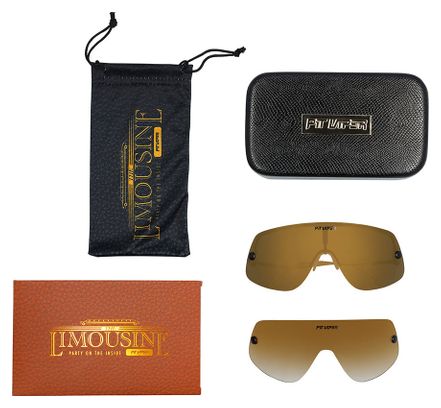 Pair of Pit Viper The Polarized Limousine Goggles Gold/Brown
