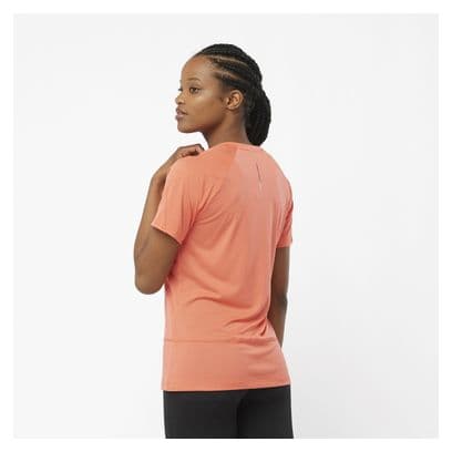 Women's short-sleeved shirt Salomon Cross Run Coral