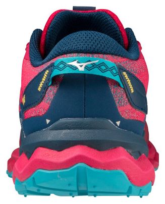 Chaussures de Trail Running Mizuno Femme Wave Daichi 7 Rouge Bleu