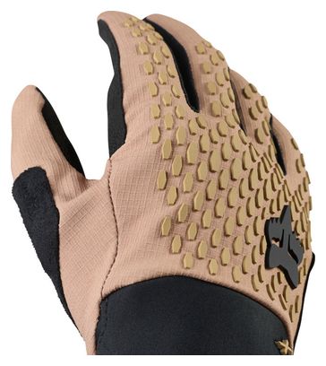 Fox Defend Lange Handschuhe in den Farben Brown Sugar und Beige