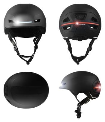 Casque E-Bike adulte | Certifié NTA 8776 | Noir avec LED