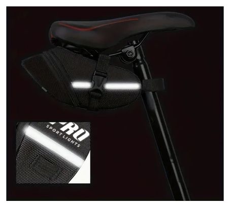 Sacoche De Selle AYNEFY – Polyester Compact, Fermeture éclair, Montage Rapide, Universelle (route/VTT), 15x7x7 Cm