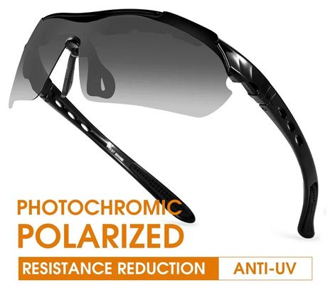 Lunettes de  vélo anti-UV avec verres teintés - noir