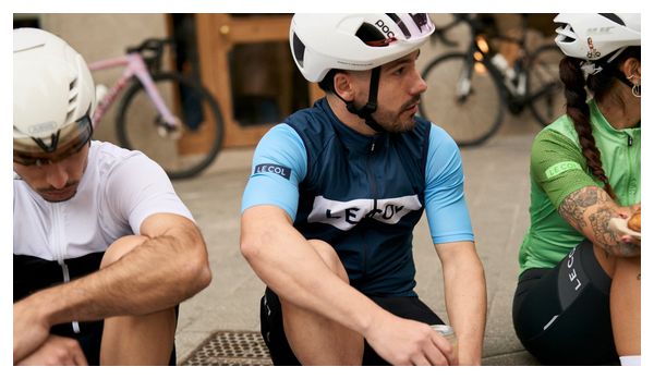Heren mouwloos Winddicht vest Le Col Sport Logo Blauw
