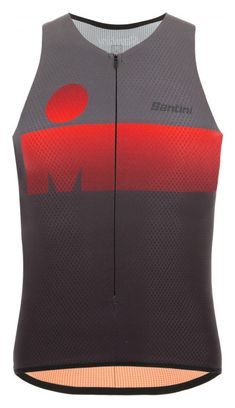 Santini X Ironman Audax Aero Sleeveless Jersey Black Red