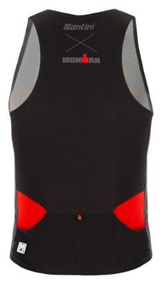 Santini X Ironman Audax Aero Sleeveless Jersey Black / Red
