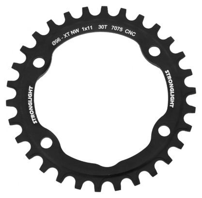 PLATEAU VTT 4BRA D.96 POUR SHIMANO XT M8000-SLX M7000 MONO STRONGLIGHT 30DTS 11V. NOIR NON FILETE