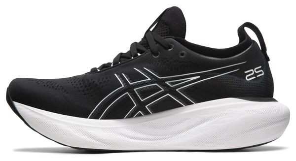 Asics Gel Nimbus 25 LARGE Running Shoes Black White