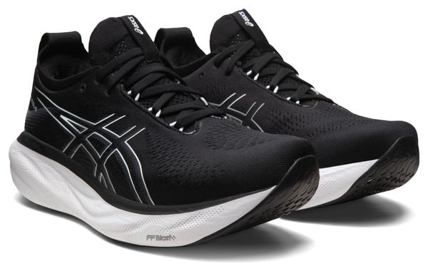 Asics Gel Nimbus 25 LARGE Running Shoes Black White