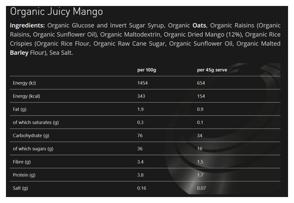 Torq Energy Bar Mango 45g