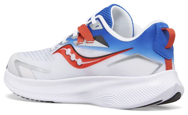 Children's Running Shoes Saucony Ride 15 White Blue Red