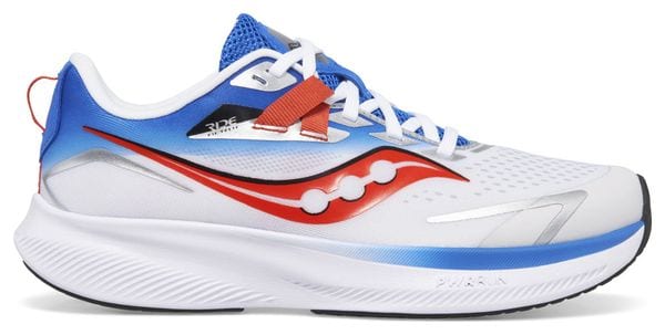 Children's Running Shoes Saucony Ride 15 White Blue Red
