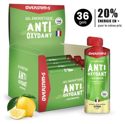 Overstims Gel energetico antiossidante al limone confezione da 36 x 34 g