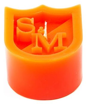 S and M Shield Wax Candle Red