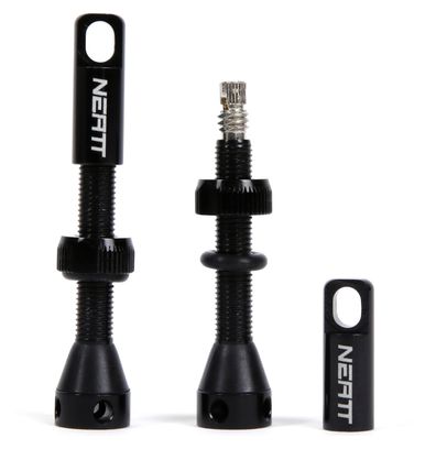 Neatt Premium Presta Pair of Tubeless Valves Black