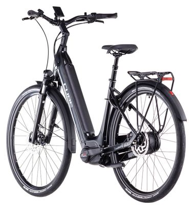 Cube Supreme Hybrid Comfort Pro 625 Easy Entry Bicicletta elettrica da città Enviolo City 625 Wh 700 mm Nero Grigio Lunare 2025