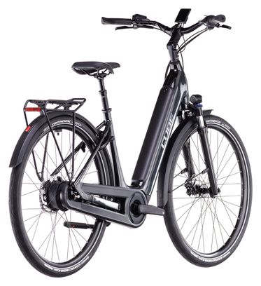 Cube Supreme Hybrid Comfort Pro 625 Easy Entry Bicicletta elettrica da città Enviolo City 625 Wh 700 mm Nero Grigio Lunare 2025