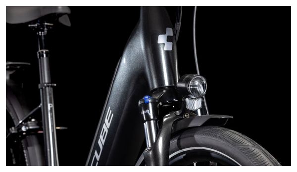 Cube Supreme Hybrid Comfort Pro 625 Easy Entry Bicicletta elettrica da città Enviolo City 625 Wh 700 mm Nero Grigio Lunare 2025