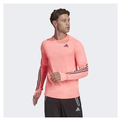 Maillot manches longues Adidas Run Icon Rouge Homme
