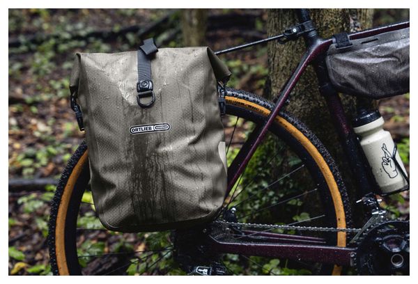 Ortlieb Gravel-Pack 29L (2x14,5L) QL2.2 Par de bolsas para bicicleta Gris arena oscuro Beige
