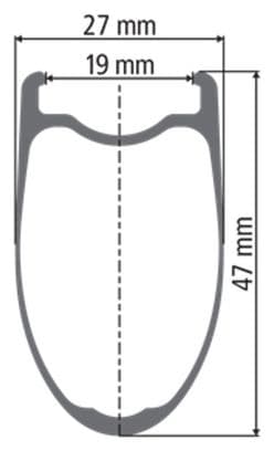 Ruota posteriore SWISS ERC 1100 Dicut DB 47 | 12x142mm | Shimano / Sram |