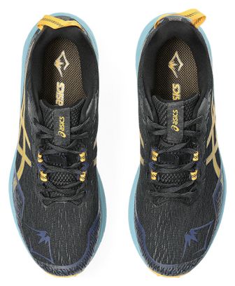 Asics Fuji Lite 4 Black Blue Yellow Men's Trail Shoes
