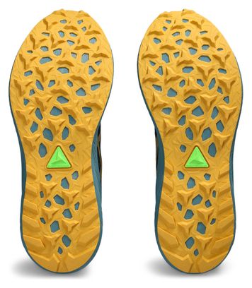 Asics Fuji Lite 4 Negro Azul Amarillo Zapatillas de trail para hombre